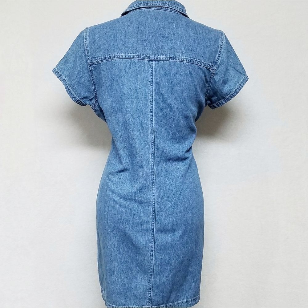 Vintage 90s faded glory button up denim dress - Picture 5 of 6